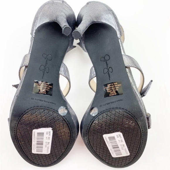 Jessica Simpson Kaycie Metallic Silver Stiletto Sandals - Picture 7 of 10